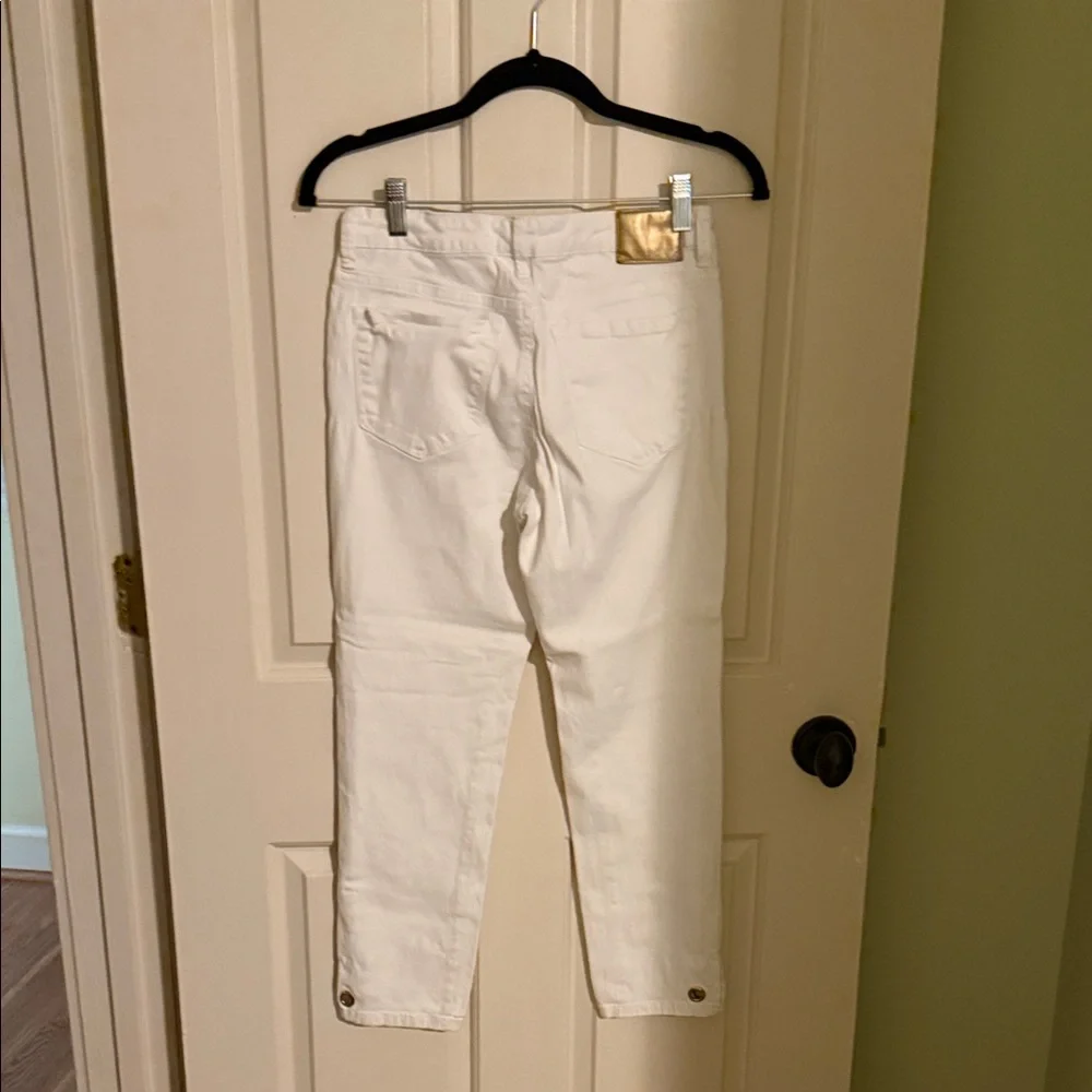 Anne Klein White Cropped Jeans - Picture 2 of 7